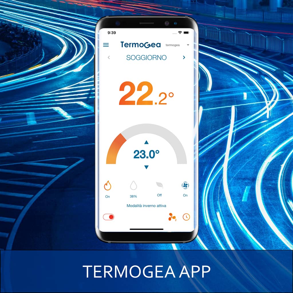 New Termogea App for remote control of thermal system.