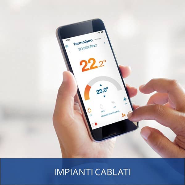 Sistemi di termoregolazione multizona iOS & Android per impianti cablati.