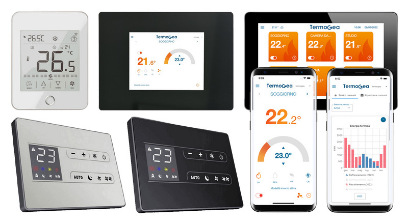 Termostati smart touch Termogea.